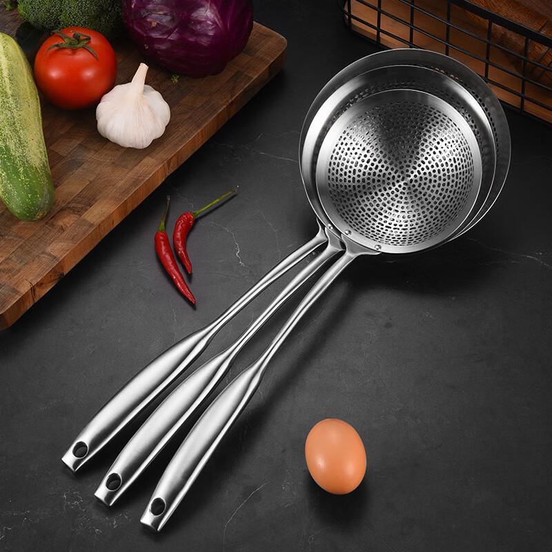 Stainless Steel Perforated Kitchen Strainer Ladle