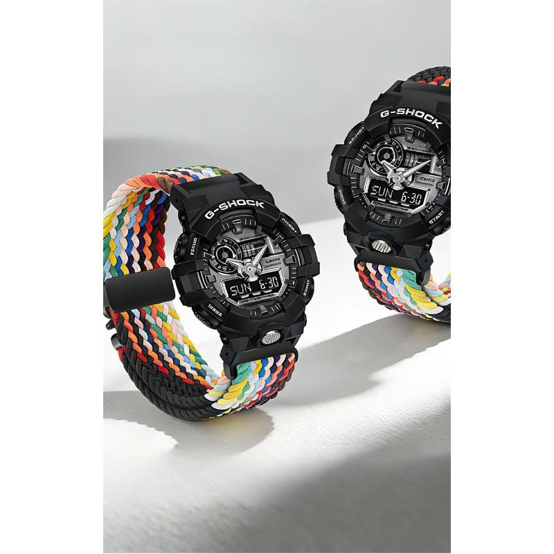 For Casio G-SHOCK GA100 110 120 GA2100 DW5600 GM110 GW5600 watchband 16mm nyoln woven watch strap magnetic buckle wristband