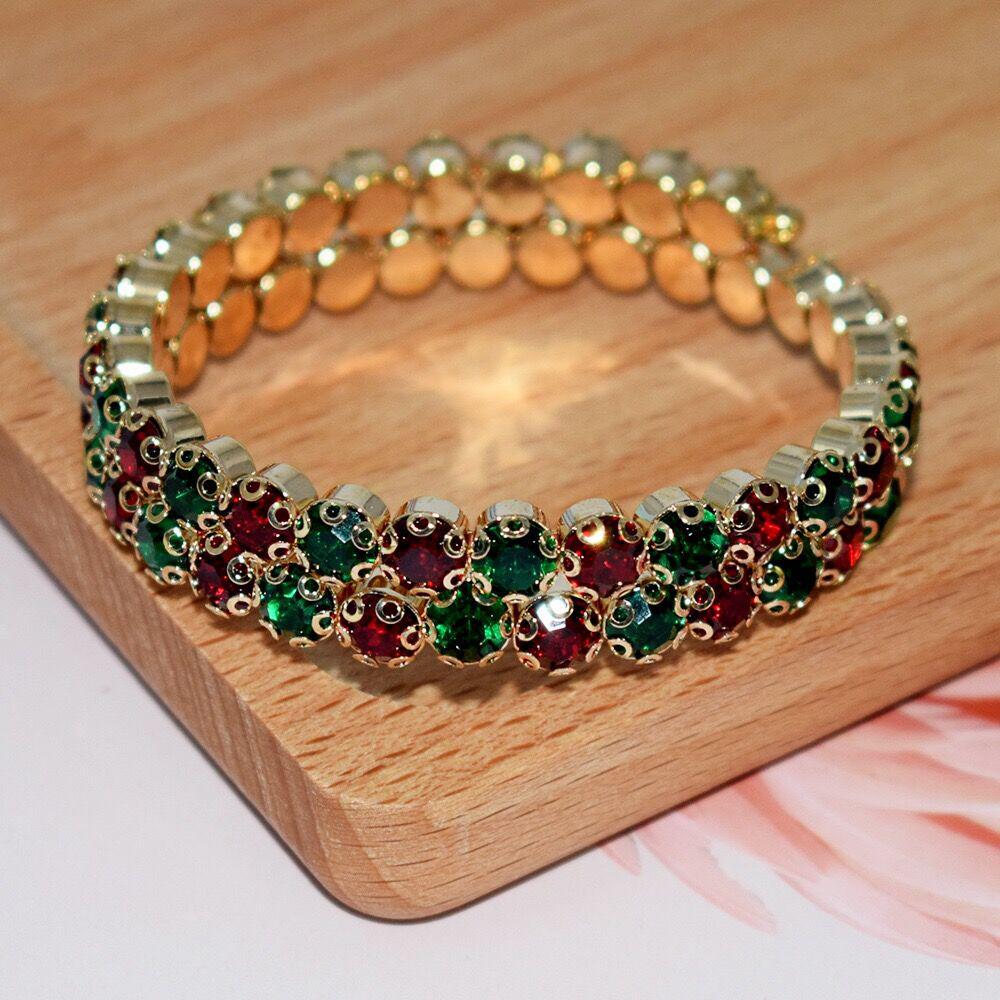 

Новый свадебный браслет на руку из страз AB, сценическое хрустальное украшение