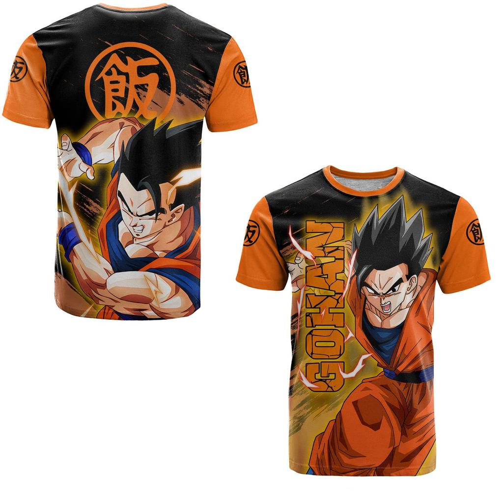 Japanese Anime Dragon Ball Z Summer 3d Printed Mens T-Shirt Women Children Street Casual Sports Cosplay Round Neck Tops Clothing