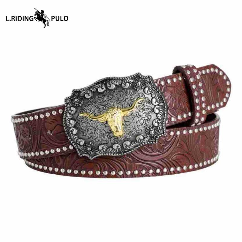 

Панк Стиль Трендовые Ретро Ремни Мода Мужские и Женские Ремни Ремни 110cm темно-коричневого