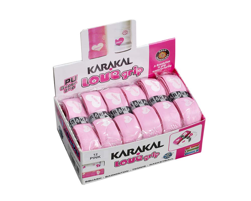 

Ручка KARAKAL совместима со всеми видами спорта с ракетками PU SUPER LOVE GRIP BOX 12 розовых 1 набор из 12 штук KJ 681W розовых