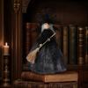 Halloween Witch Tree Topper Decoration Witch Holding Broom Ornament Witch with Mesh Spider
