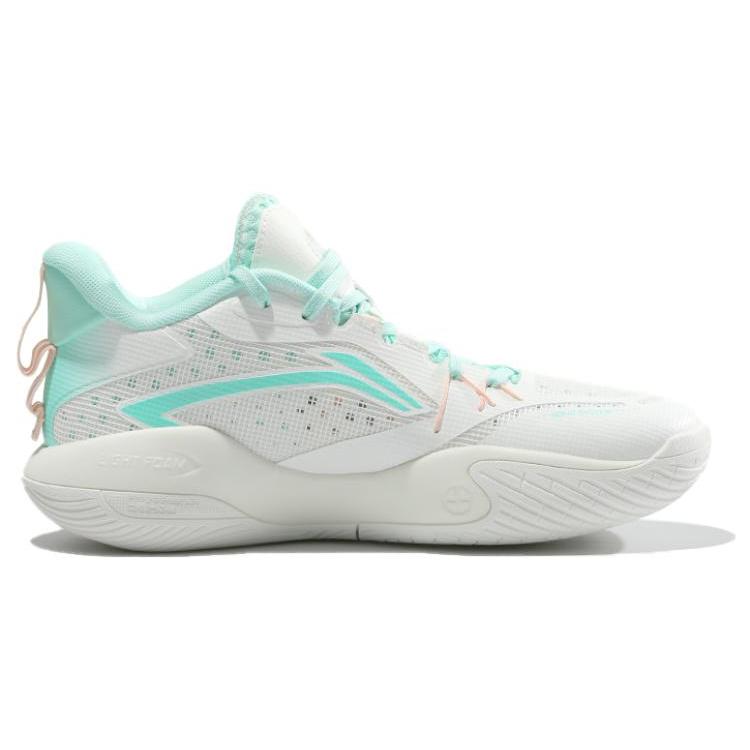 New LiNing Cushioning Wear Resistant Mid Top Basketball Shoes Men's Green ABPS047-4