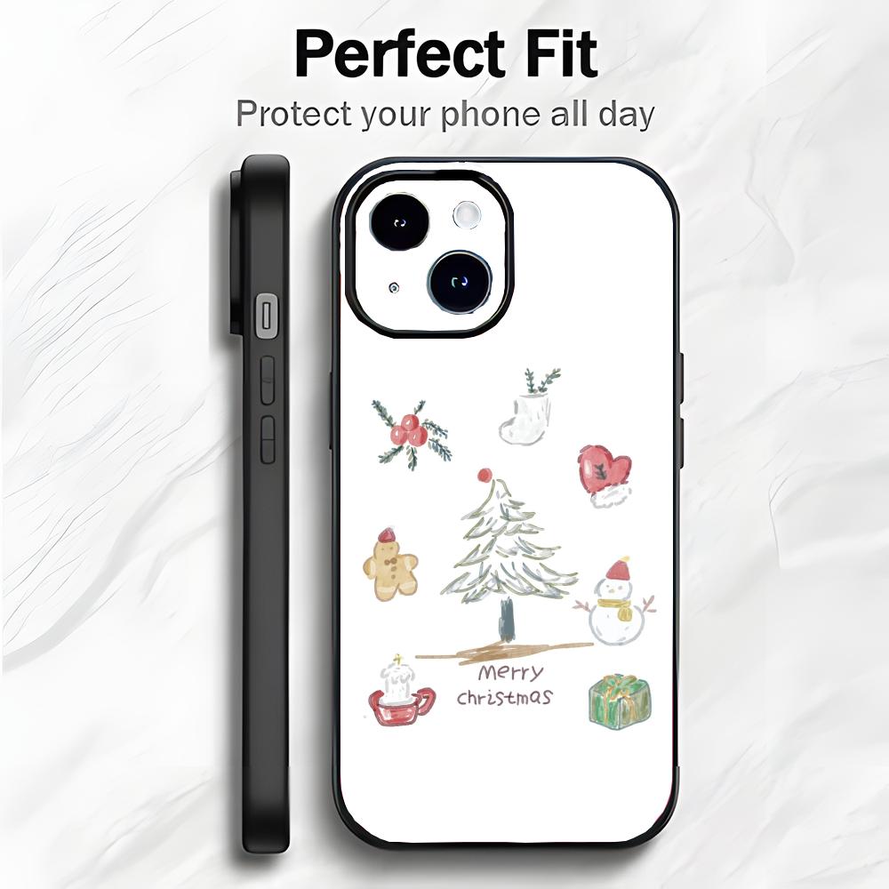 

Christmas 1 Cute Holiday Design Art Phone Case Phone Case Soft Packaging Lightweight For iPhone17 16 15 14 13ProMax iphone12promax