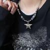 Goth Y2k Punk Necklace Geometry Simple Metal Necklace Adjustable Star Pendant Necklace  Streetwear