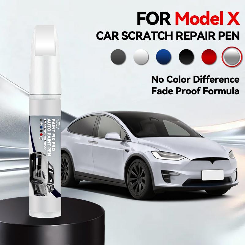Bilrepsfärgpenna Djuprepsreparation Borttagning För Tesla Model X Vit Svart Röd Silver Blå Grå Repreparationsspray 300ML