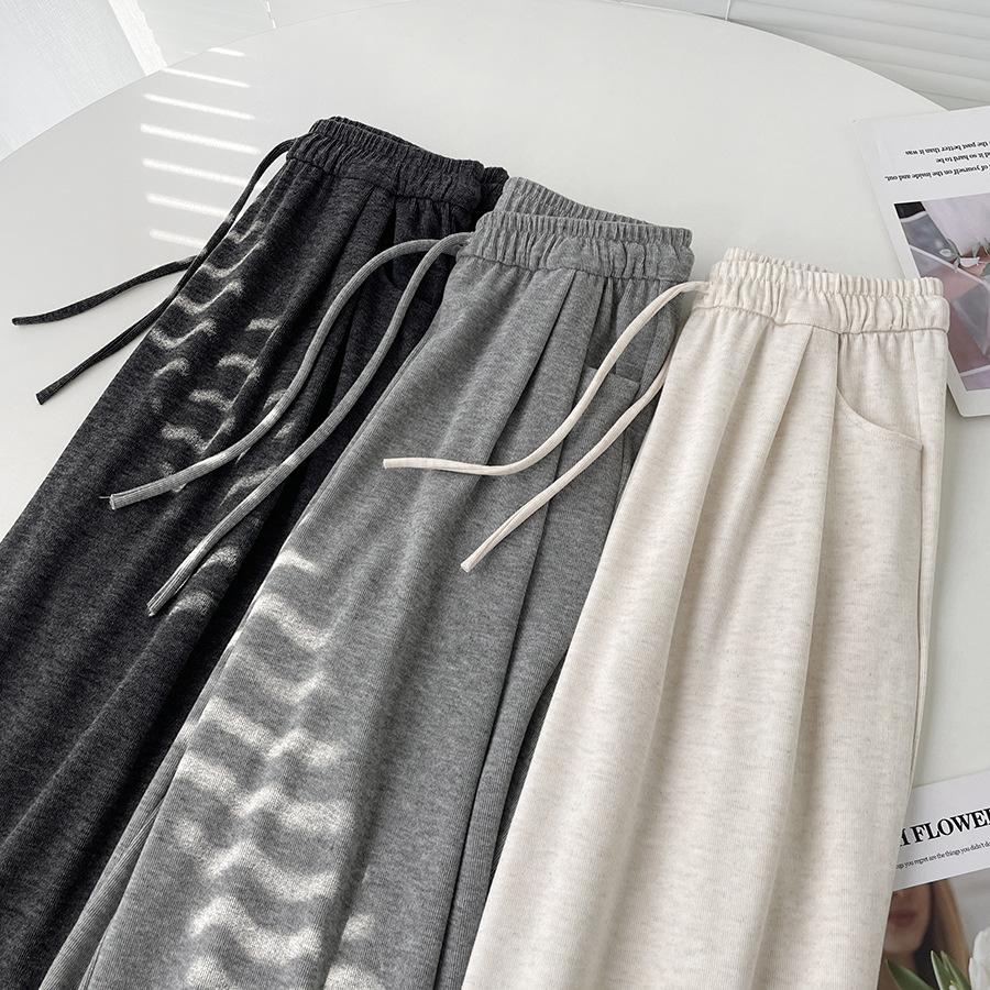 Soft Womens Spring High Autumn Elasticity Knit Casual Pants Trousers Sweatpants Y2k Pants For Women Streetwear