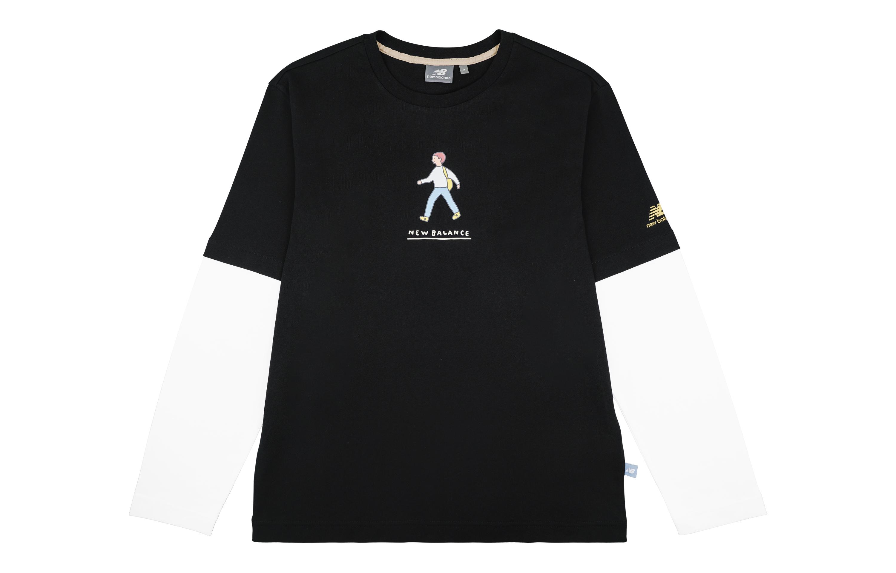 New Balance x Zero Pe Zero Set in Sleeve T Shirt Unisex Black NDA47013-BK S