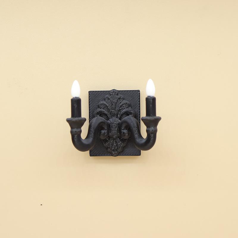 1 Stück Puppenhaus Dekor 1:12er Maßstab Miniatur Wandleuchte Kandelaber Stil Puppenhaus Wandleuchte DIY Zubehör