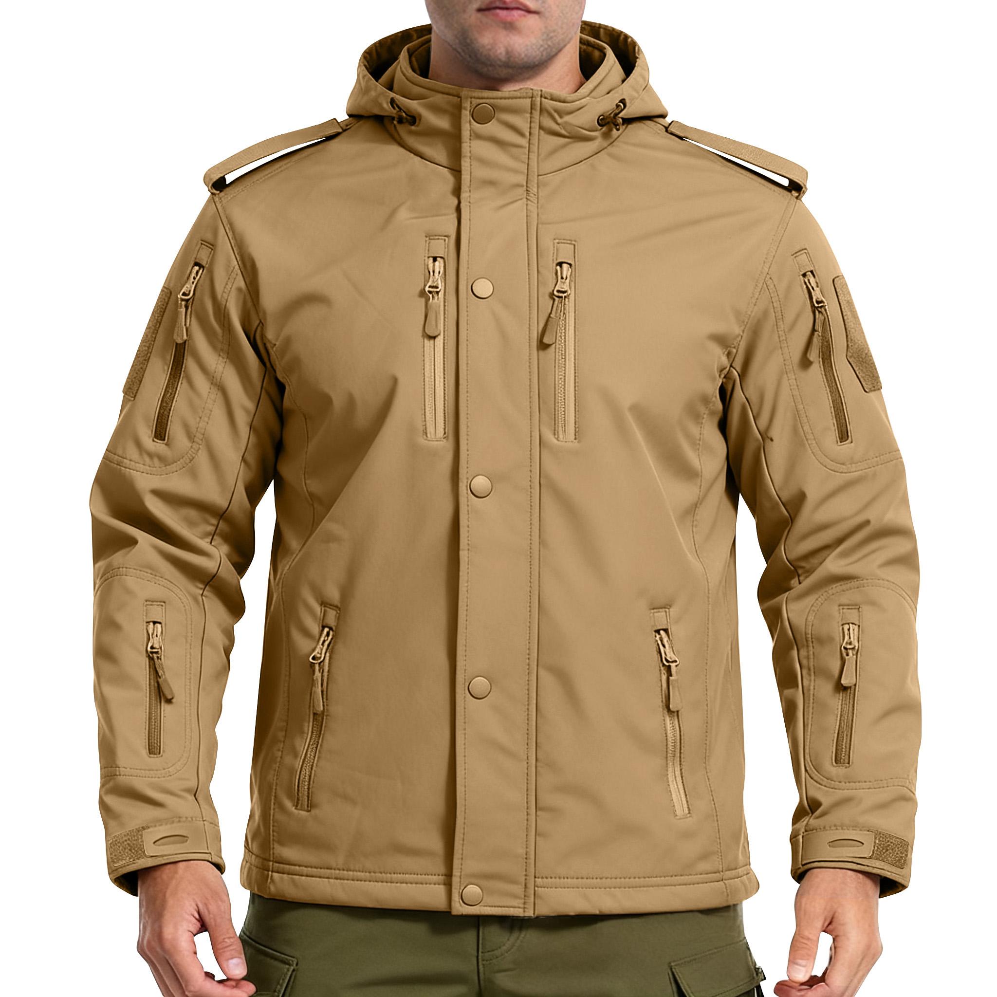 

Мужские зимние однотонные куртки Мужские модные куртки Дышащие ветрозащитные куртки Куртки для занятий спортом на открытом воздухе XL