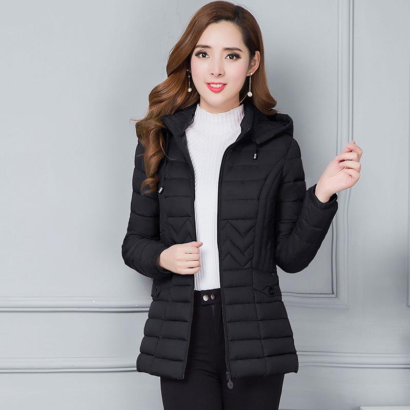 Women's Slim-Fit Lightweight Cotton Jacket - Trendy Winter Coat with Three-Dimensional Decoration for Middle-Aged Moms (2024)
