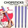 5 paia di bacchette giapponesi antiscivolo di alta qualità coreano home hotel ristorante portatile cibo sano bastone per bacchette di sushi