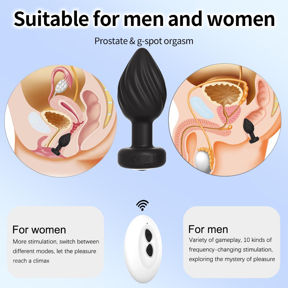 Anal Vibrator for Women Wireless Remote Control Butt Plug Men Prostate Massager Female Vagina Massager for Adult Sex Toy Men Gay
