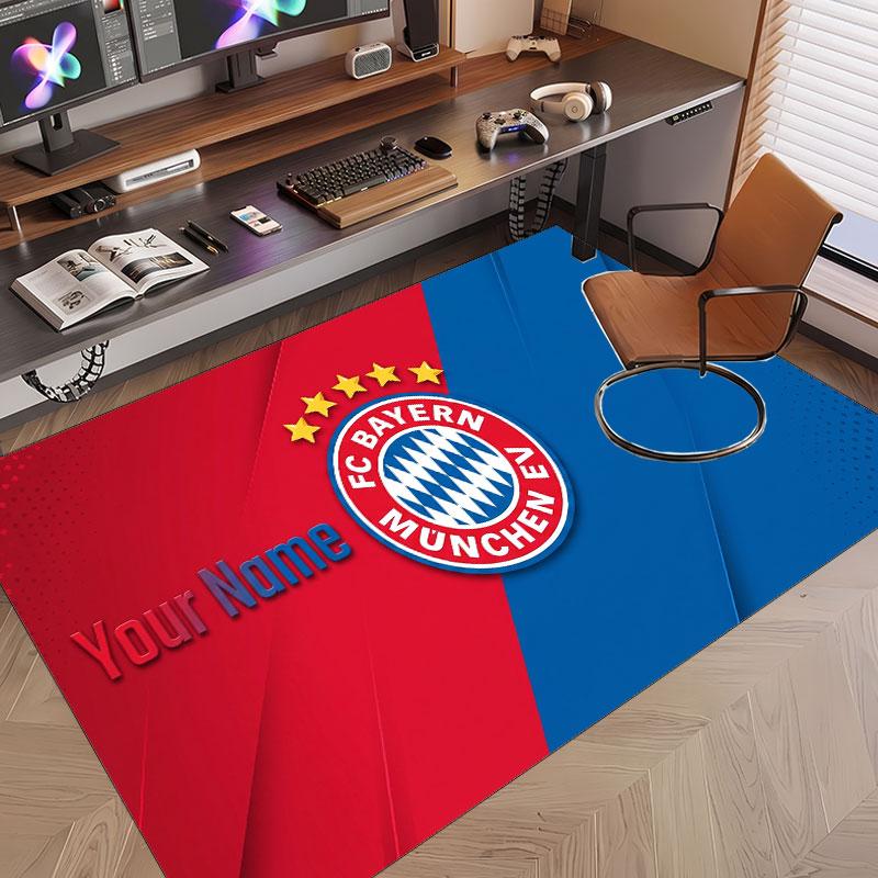 Tappeto Personalizzato Modello Bayern Monaco Stampa Nome Testo Morbido Antiscivolo Tappeto per Pavimento per Decorazione Interna Casa