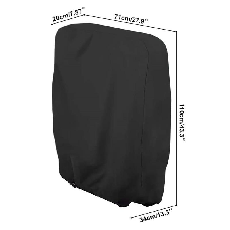 1 Pack Outdoor Folding Chair Cover, 210D Oxford Fabric Heavy Duty Waterproof UV Protection Patio Furniture Cover with Storage Bag