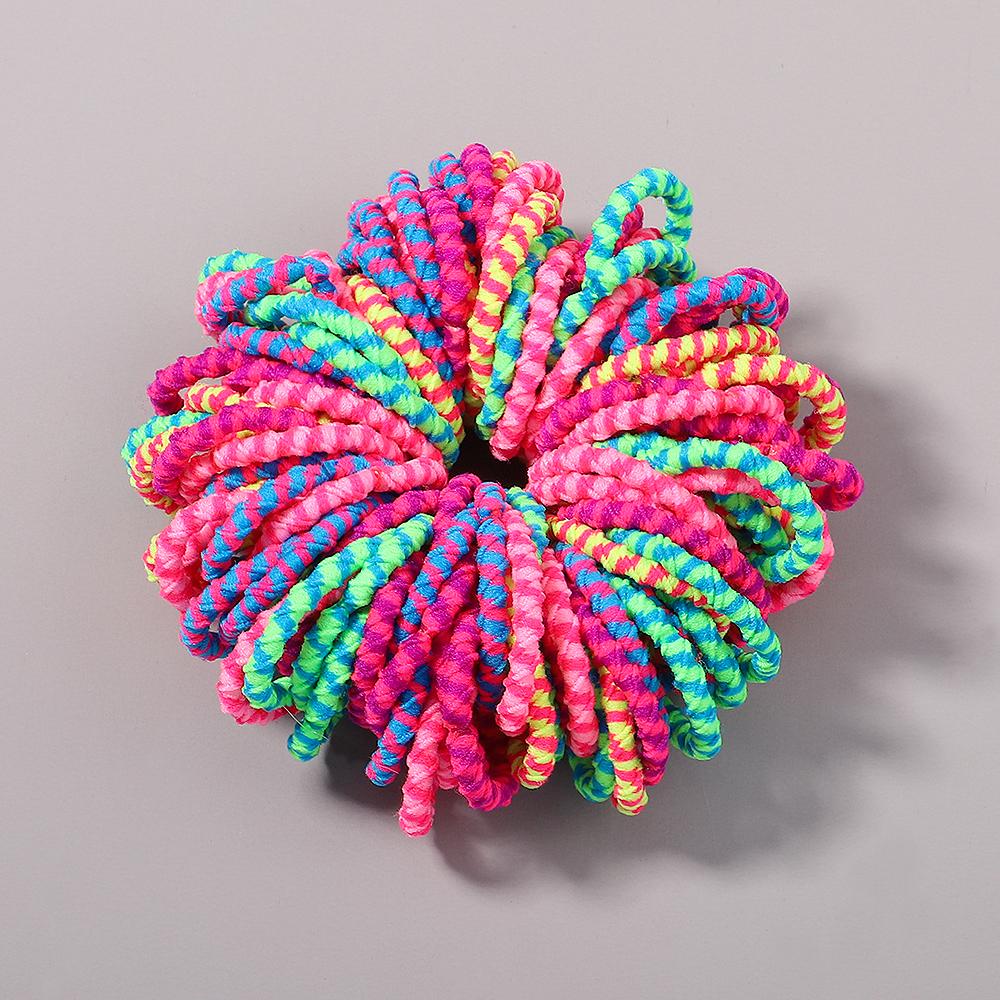 

Новые 50/100 шт. Резинки для волос для девочки, конфетного цвета, эластичные, резинка для волос, детская повязка на голову, резинка-скранчи, аксессуары для волос