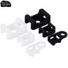 100PCs Cable Tie Mount Wire Buddle Saddle Type Plastic Holder White Black