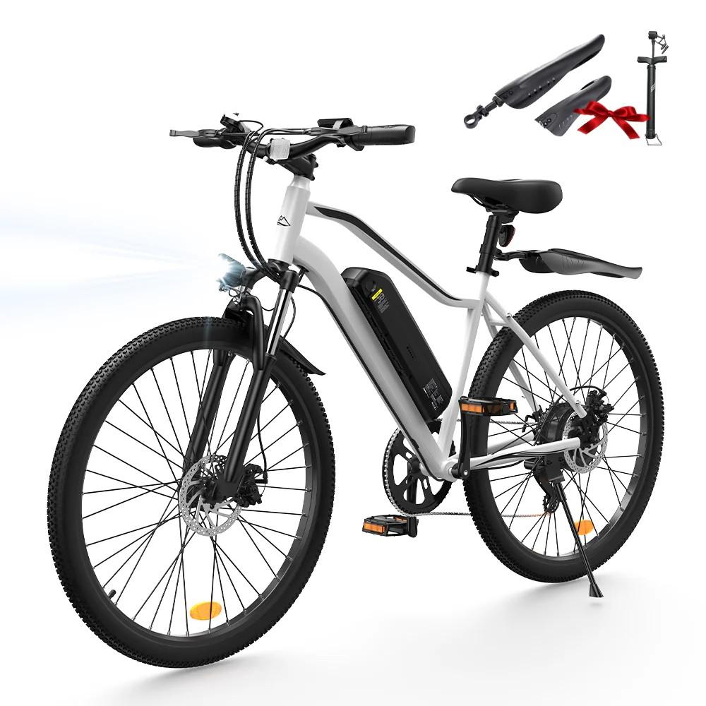 iScooter EB3S Elektrische Mountainbike, 36V 15Ah Batterij, Ondersteuning APP-verbinding wit