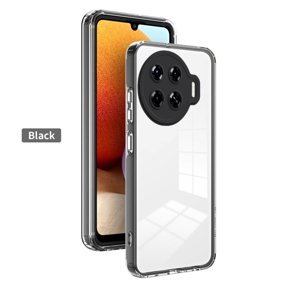 

Прозрачный чехол для телефона 2 в 1 для Tecno Spark 20 Pro + Spark 20 Pro 20C Spark Go 2024, защитная глянцевая прозрачная задняя крышка для камеры Spark 20 Pro Plus чёрный