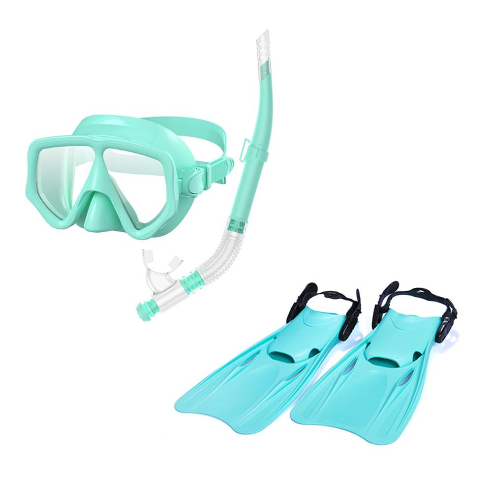 Outdoor Sports Diving Mask, Breathing Tube Adjustment, Flippers, Three-piece Set, Snorkeling Three-treasure Set, Diving Goggles