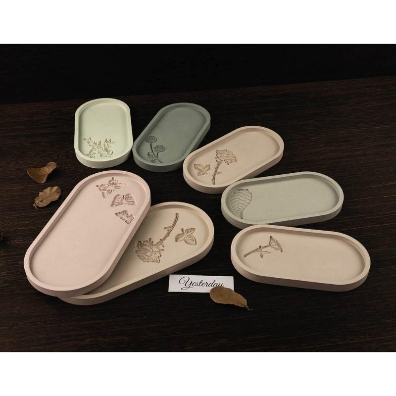 Easy to Use Silicone Mold Creating Decorative Trays Moulds with Unique Elliptical Shape Suitable for Gifting Making