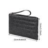 Fashion Ladies Weaving Bag Wristlet Clutch Women Daily Money Phone Clutch Solid Straw Woven Coin Purse Beach Wallet Card Leisure Travel