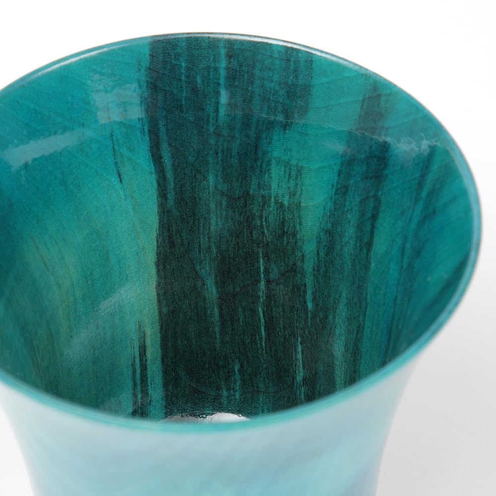 Cool Cup Hyakkei Wooden Cup Tumbler Made in Japan Tochinoki Yamanaka Lacquerware Rock Glass (Darkness Black)