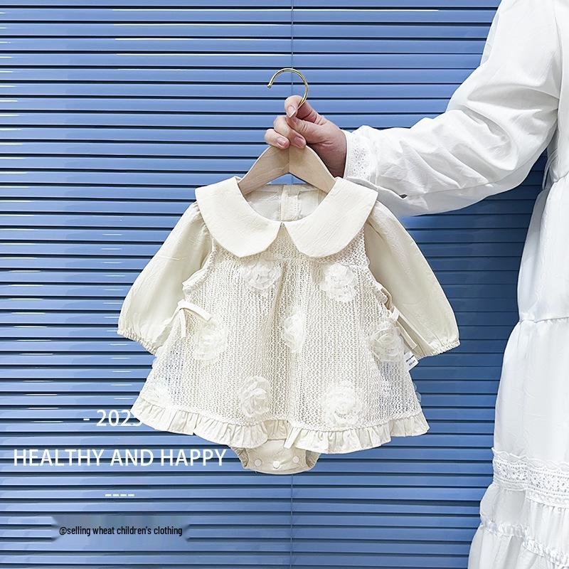 

Весенний наряд для девочки: Сладкое платье принцессы и комплект юбки-ромпера для младенцев от 100 дней до 1 года 90 cm