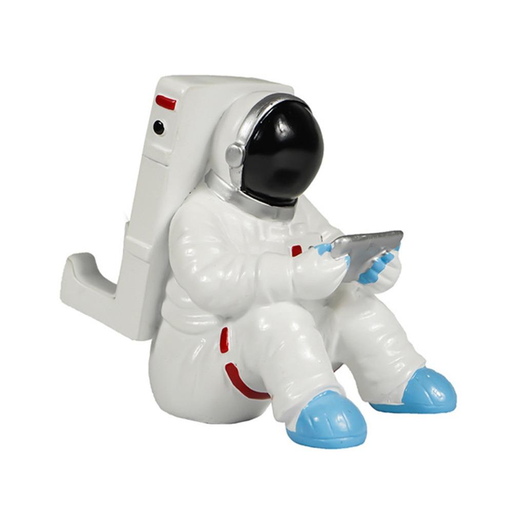 2 Size Astronaut Phone Holder White Astronaut Phone Stand Cute Resin Phone Holder Sit Down Use