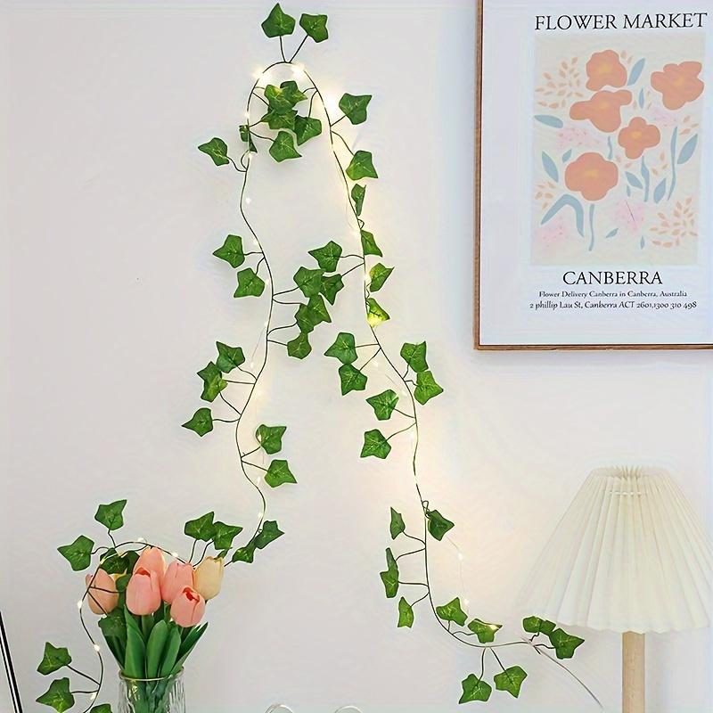 Bezaubernde Efeu-Feenlampe, Batteriebetriebene künstliche Ranke mit Blättern, geeignet für Außendekoration, Hochzeiten, Partys, Weihnachten, Thanksgiving