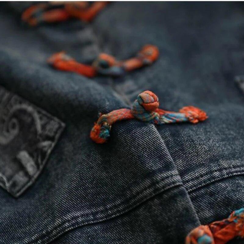 Denim Vest Womens Spring Cotton And Summer Short Plus Size Vest Chinese Style Retro Korean Fashionable Sleeveless Jacket Women