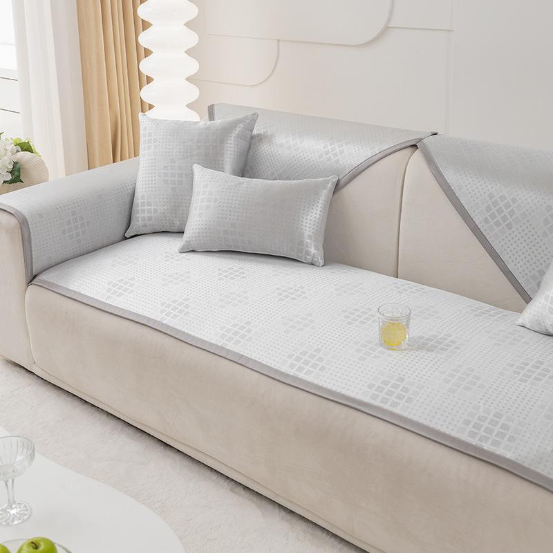 Sofa Cushion Summer Ice Silk Summer Mat Non-Slip Seat Cushions Nordic Simple Summer Sofa Cover Cover Cloth