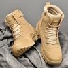 Herren Wasserdichte Leder Wander-Arbeitsstiefel Herren Sneaker Rutschfest Leicht Atmungsaktiv Rutschfeste Wüstenstiefel Schuhe für Herren