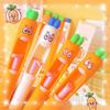 4 Pcs Retractable Gel Pen Smooth Writing Tool Carrot Gel Ink Pen with Comfortable Grip For Students