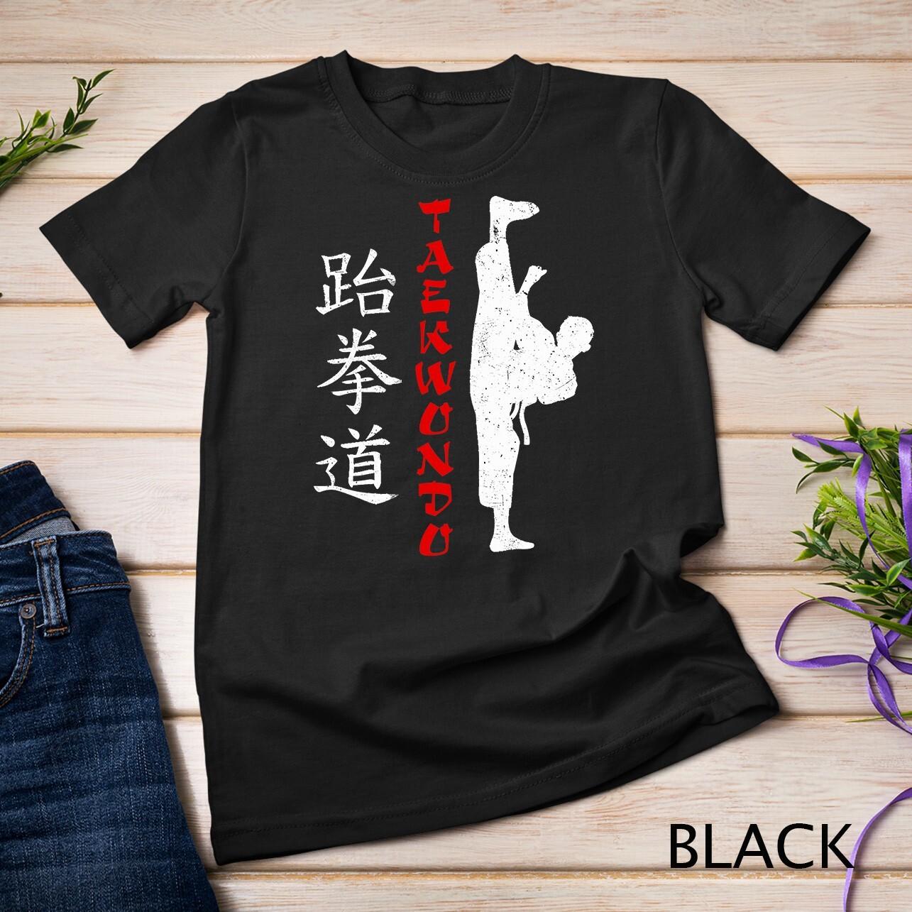 Taekwondo Kick T-Shirt Mens Womens Tees Top Taekwondo Lover Unisex T-Shirt Mens Womens Tees Top S