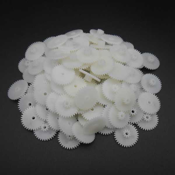 200PC 0.5 Modulus 0.5M Double Gear Reduction Bilayer Gears 34 Teeth 10 Teeth Aperture 2MM 2.05mm 2B Loose Fitting 34T 10T 34102B