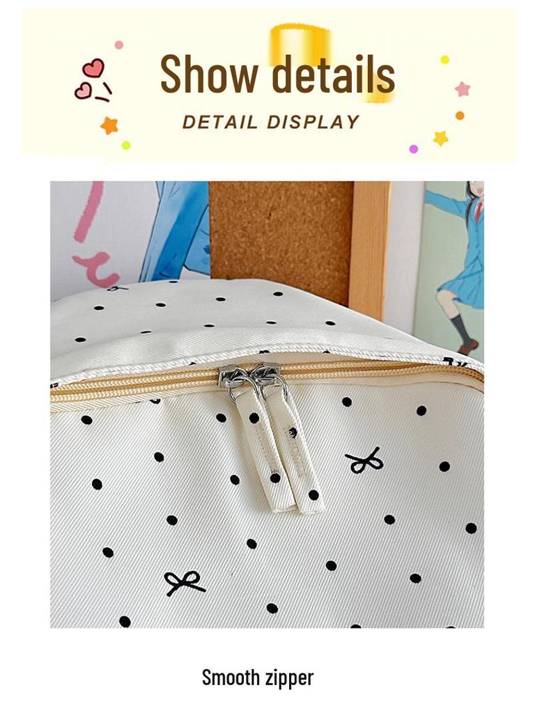 Polka Dot Bow Backpack for Girls - Versatile, High-Value School Bag for Middle & High School Students