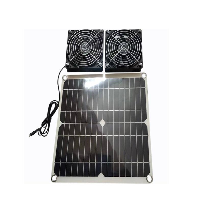 Enerji Verimli Güneş Enerjili Havalandırma Ünitesi Sağlam Yapı Fan Seti Karavanları Tekneleri Kümes Hayvanı Kulübelerini Evcil Hayvan Odalarını Soğutur