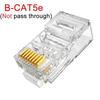 50-1Pcs RJ45 Pass Through Connectors CAT6 CAT5e Shielded Crystal End Gold-Plated 8P8C Crimp Ethernet Network Cable Modular Plug