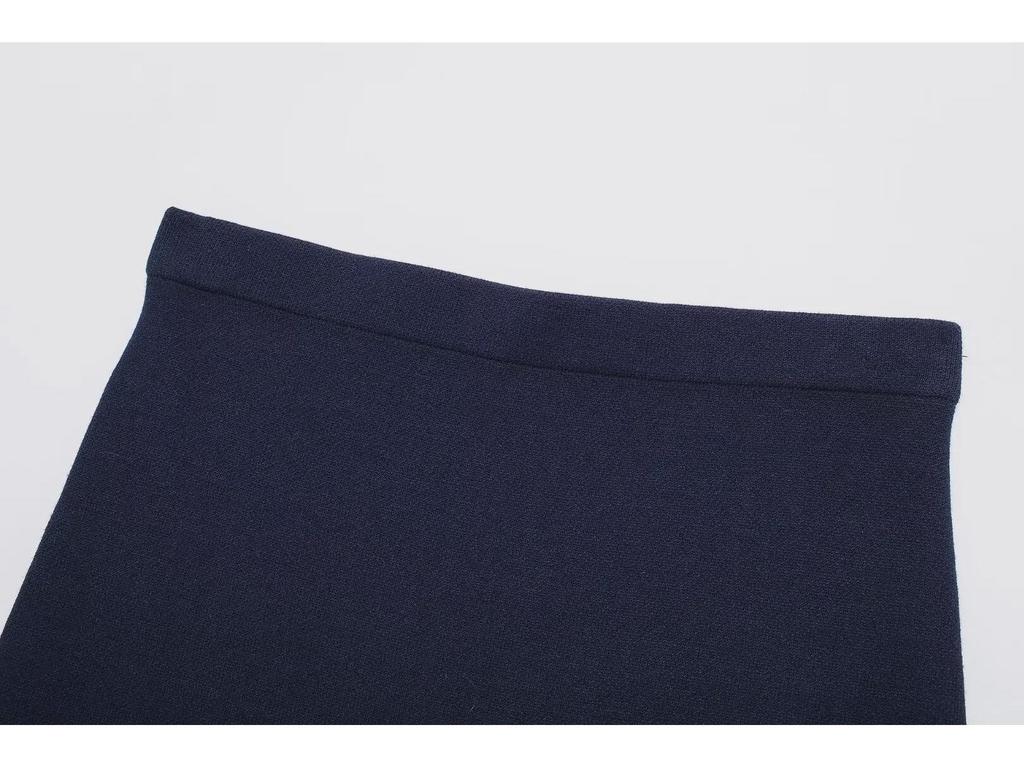 European and American Style Women's Knit Cardigan and Skirt Set