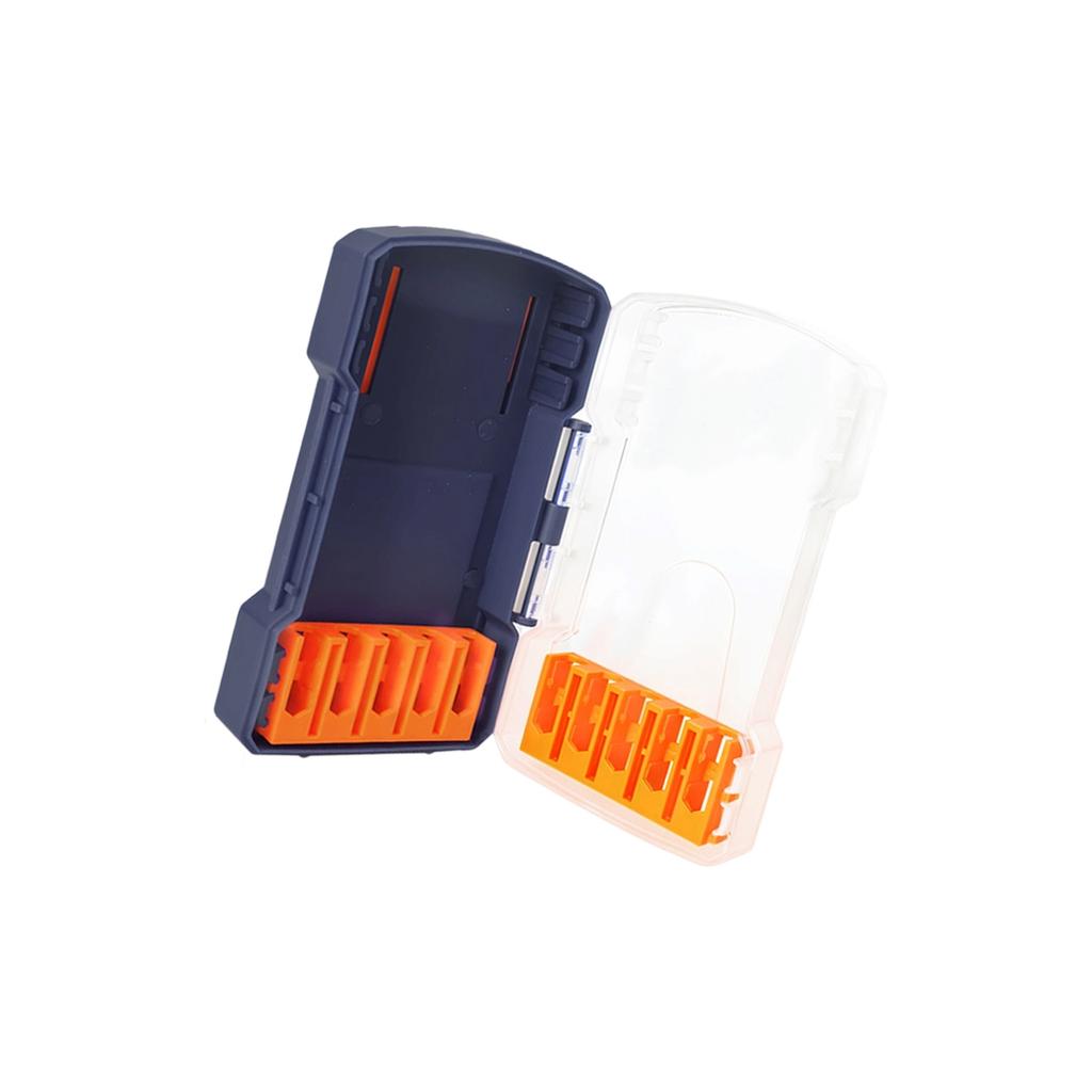 Bohrer-Organizer-Box Herausnehmbare Fächer Robuster Kunststoff Werkzeugaufbewahrungskoffer Tragbares Design Rutschfester Boden