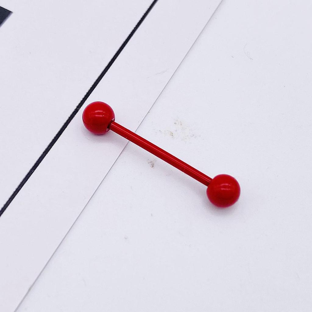 Stainless Steel Tongue & Nipple Ring with 10 Colors, Popular European & American Cartilage Piercing Jewelry