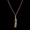 Atoztide Personalized Custom Name Necklaces One Hole Nameplate Pendant for Women Stainless Steel Link Chain Jewelry Gift