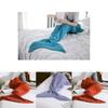 Soft And Stylish Mermaid Tail Blanket Plush Knitted Acrylic Throw For Spring And Autumn