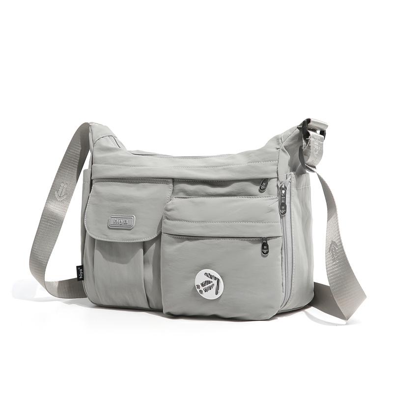 

Stylish Unisex Crossbody Bag Multiple Pockets Perfect for Travel and Daily Use серый