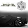 Junecarp Cube Brake Caliper Compression Tool,Steel Brake Caliper Tool Car Rear Disc Brake Piston Tool,Specialized Car Accessories Brake Piston Tool