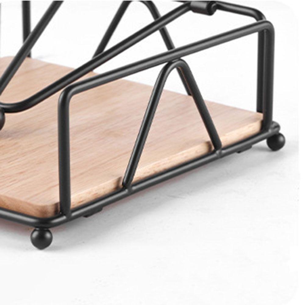 Metal Paper Towel Dispenser Square Napkin Stand Rack Sturdy Tissue Organizer  Home