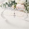 Bridal Hair Band With Rhinestone And Pearl For Wedding Headpiece