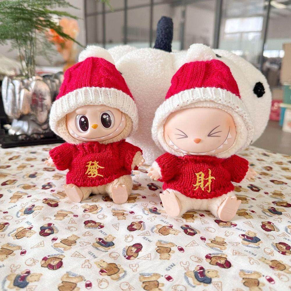 

Greetings Labubu Doll s Clothes Good Luck 17cm Plush Dolls Clothes Kids Girls Toys Style 6